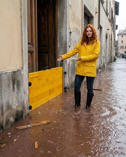 Immagine di Paratia antiallagamento in legno "WOOD PARATIE" da 220,1 cm a 240 cm